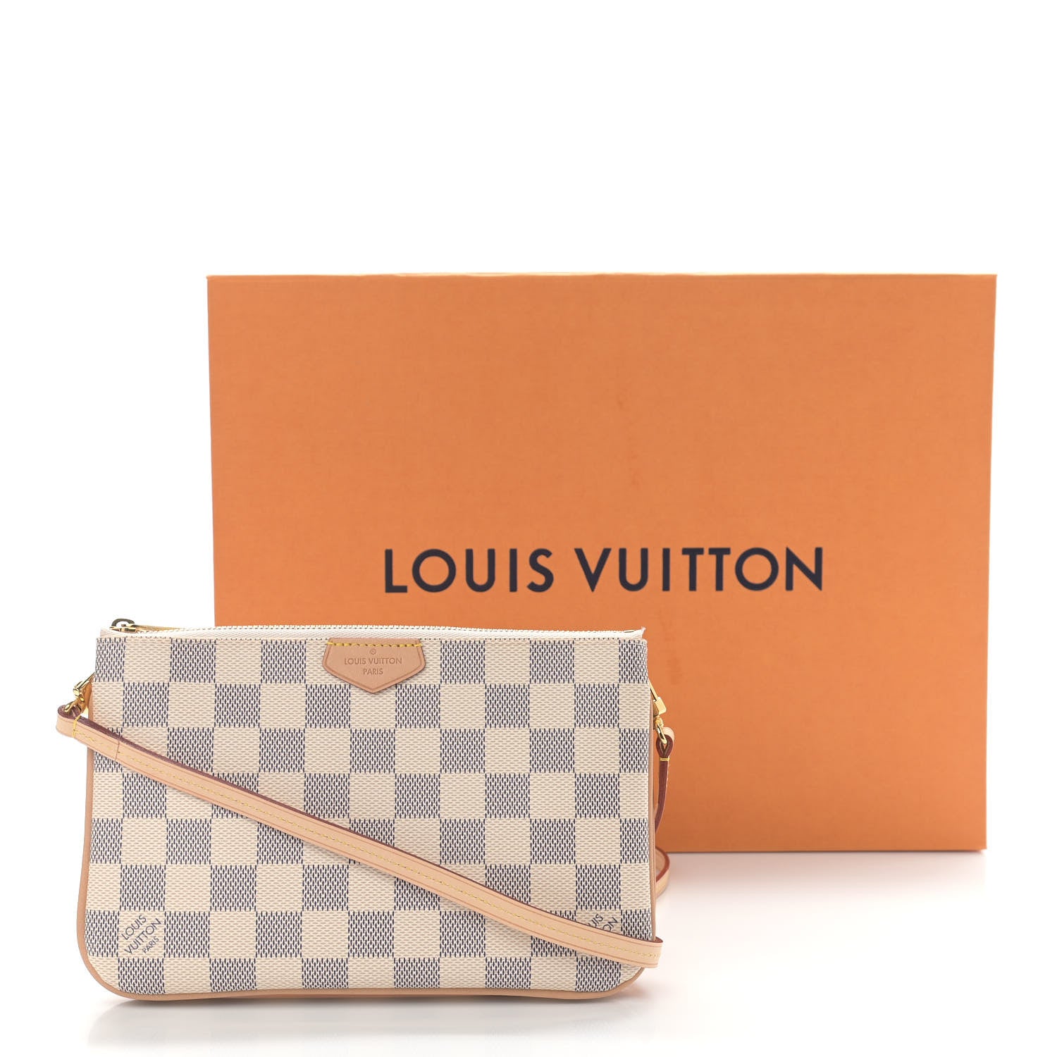Louis Vuitton Damier Azur Double Zip Pochette 12 of 12