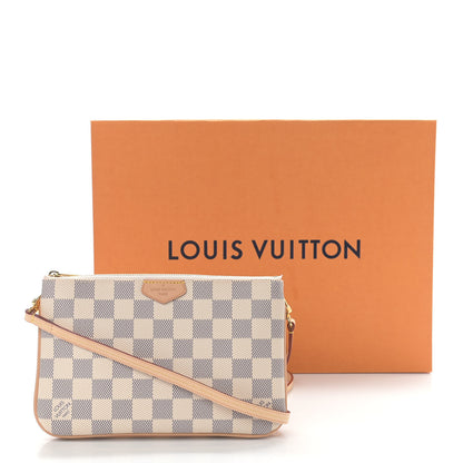 Louis Vuitton Damier Azur Double Zip Pochette 12 of 12