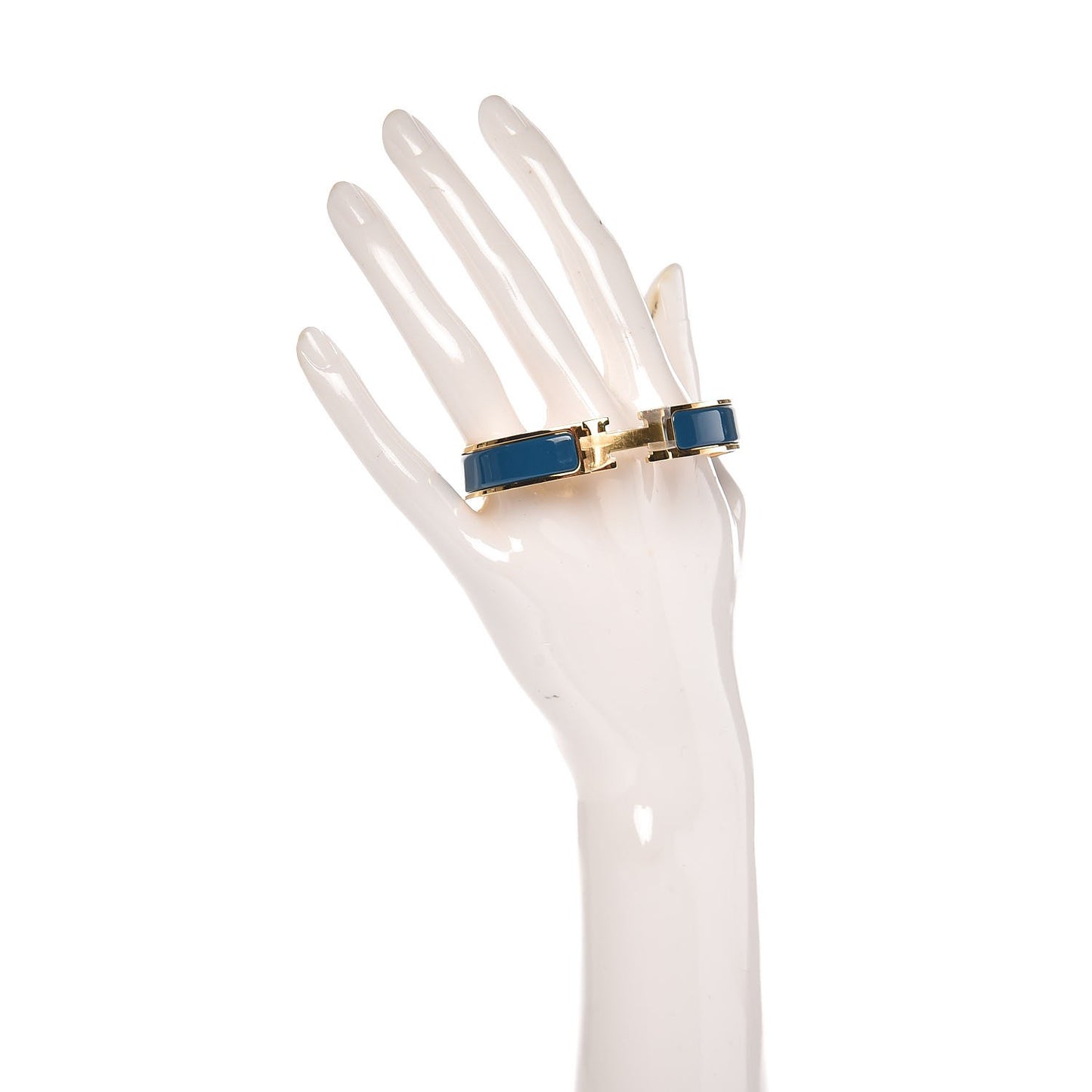 Enamel Narrow Clic Clac H Bracelet GM Bleu Profond