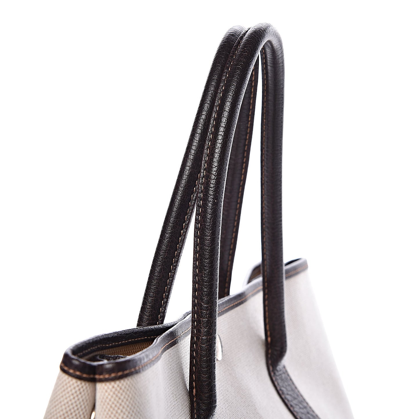Toile Buffle Gala Garden Party Tote 36 MM Marron Fonce