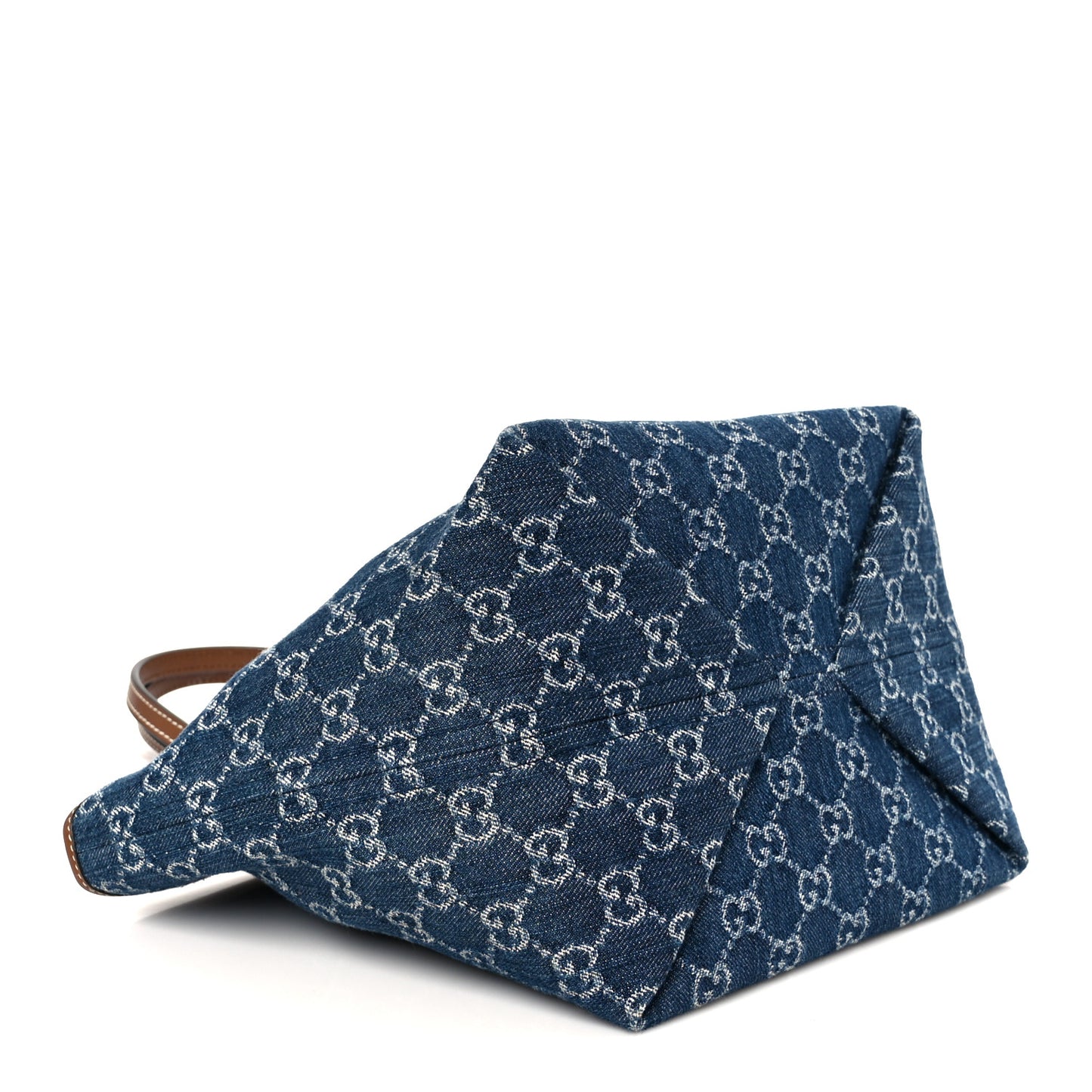 New Denim GG Monogram Calfskin Small Totissima Tote Blue