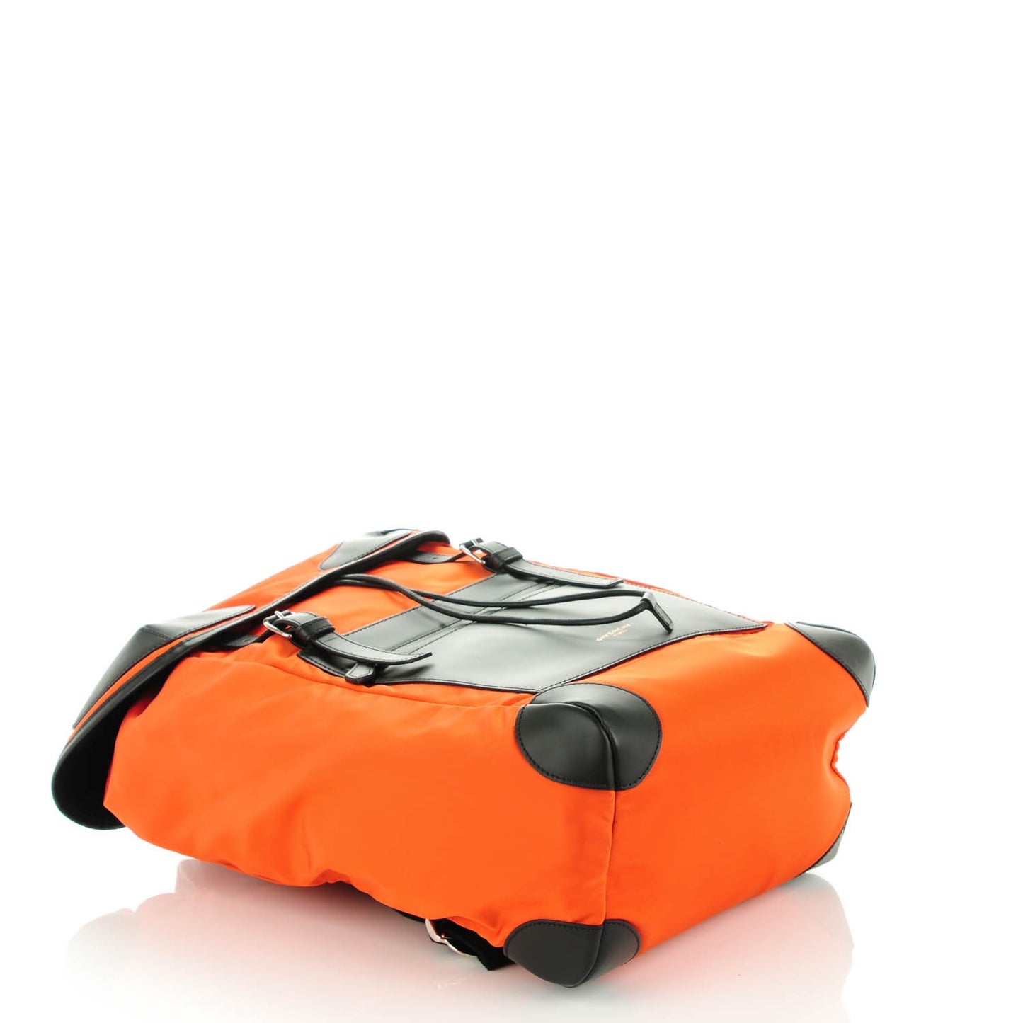 Nylon Calfskin Rider Backpack Orange