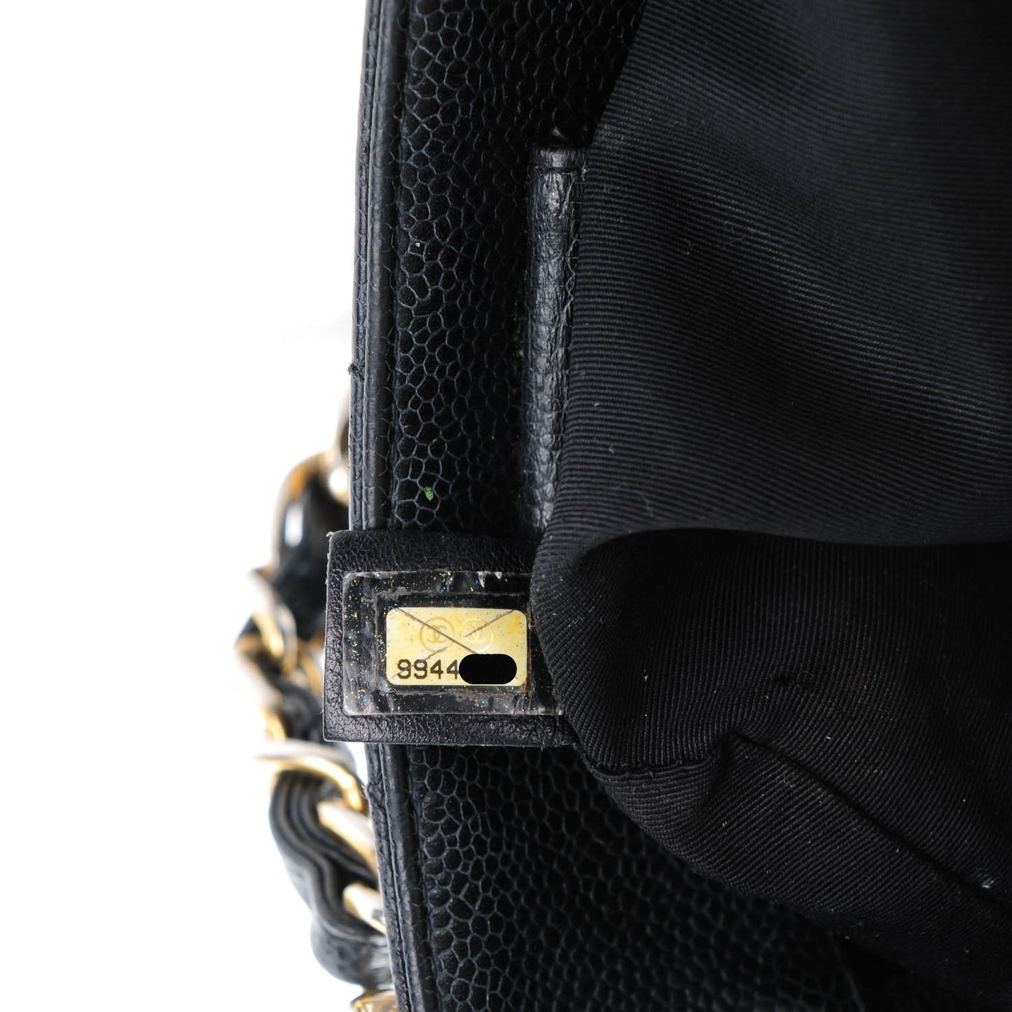 Caviar Quilted Petit Shopping Tote PST Black