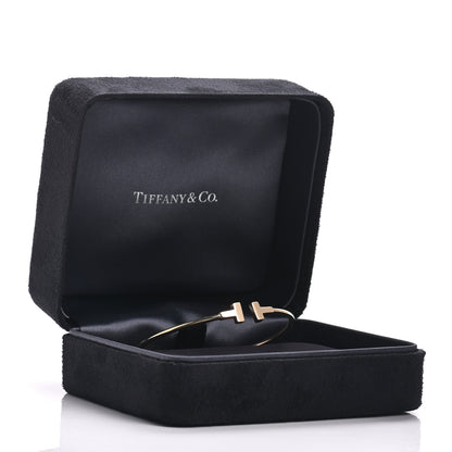 Tiffany 18K Yellow Gold Narrow T Wire Bracelet 5 of 5