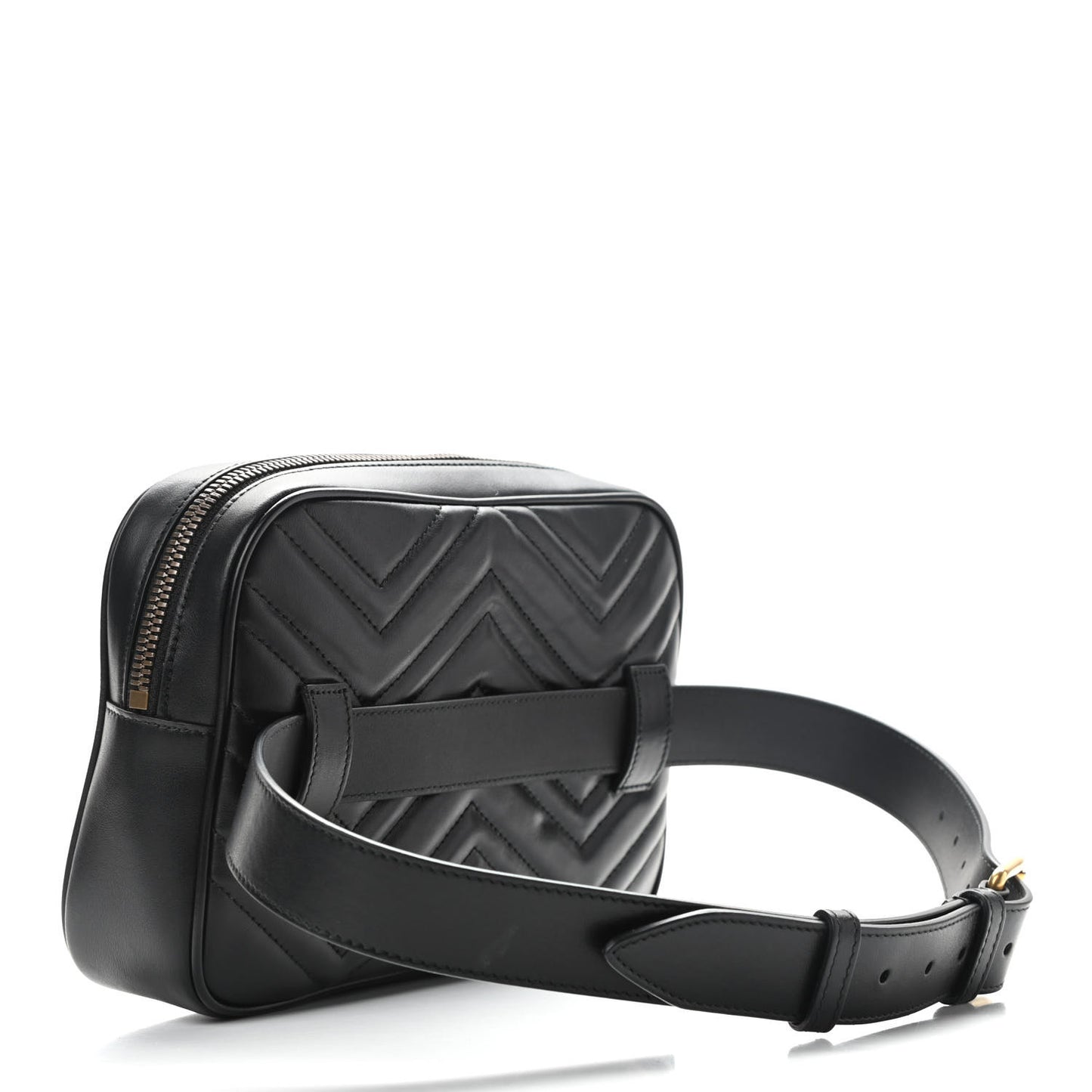 Calfskin Matelasse Mens GG Marmont Belt Bag 80 32 Black