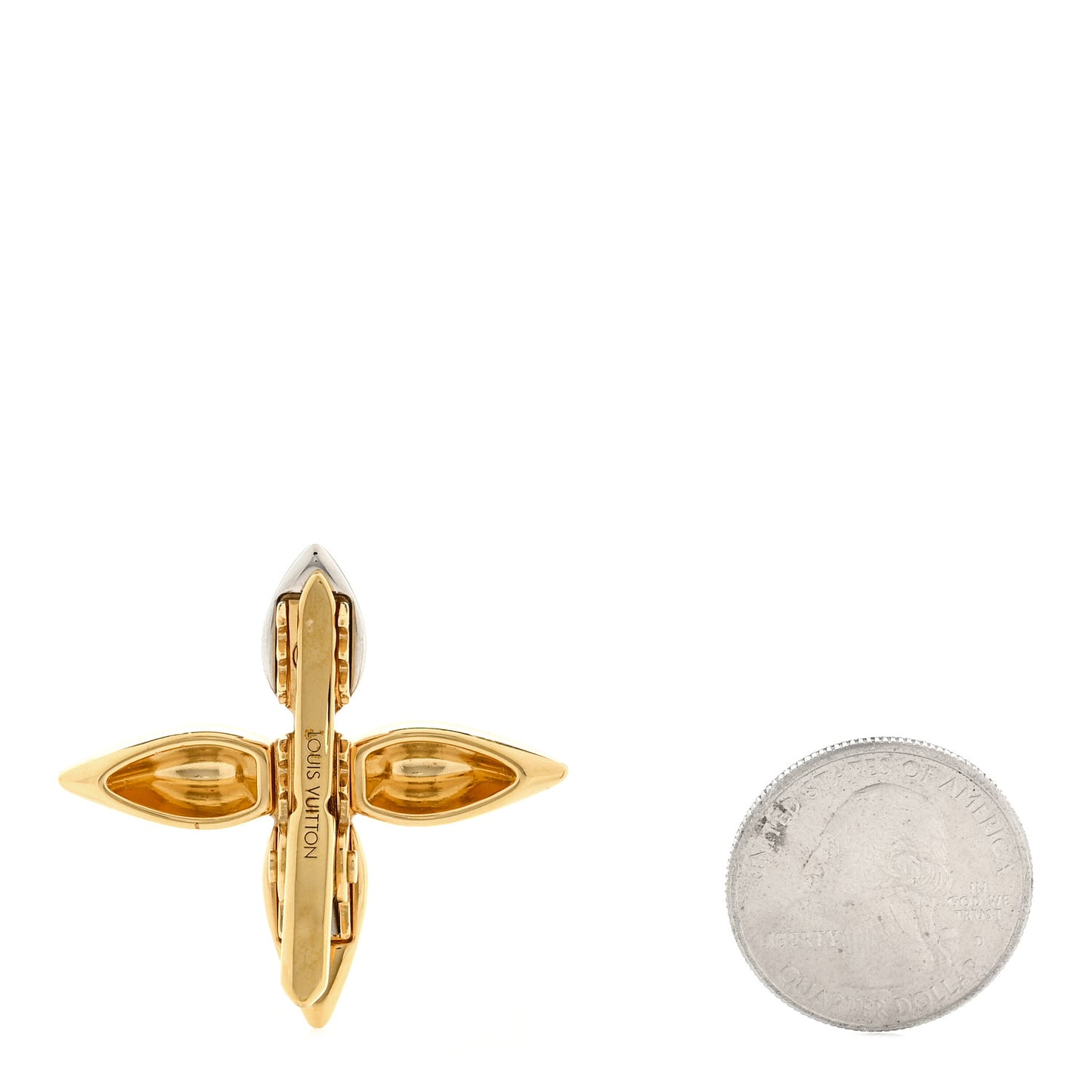 Monogram Metal Louisette Hair Clip Gold