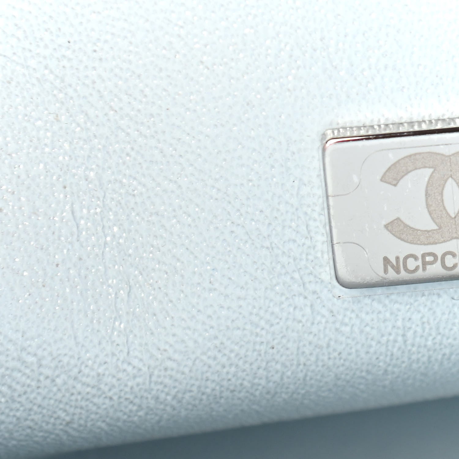 Chanel Perforated Lambskin Quilted Mini Rectangular Flap Light Blue Light Purple White 6 of 8