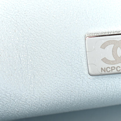 Chanel Perforated Lambskin Quilted Mini Rectangular Flap Light Blue Light Purple White 6 of 8