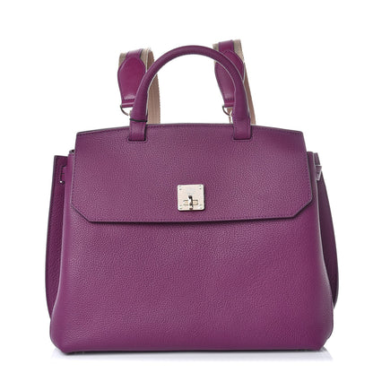 MCM Grained Calfskin Large Milla Convertible Backpack Mystic Purple 1 of 8