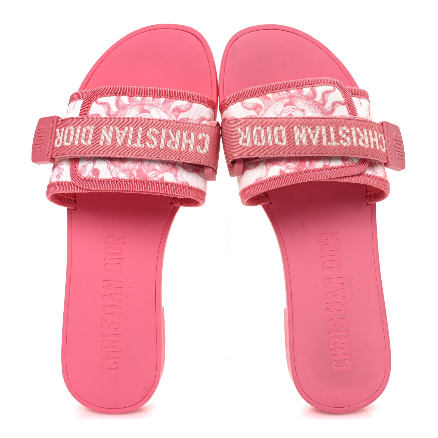 Christian Dior Nylon Dio(r)evolution Slide Sandals 37 Pink 2 of 10
