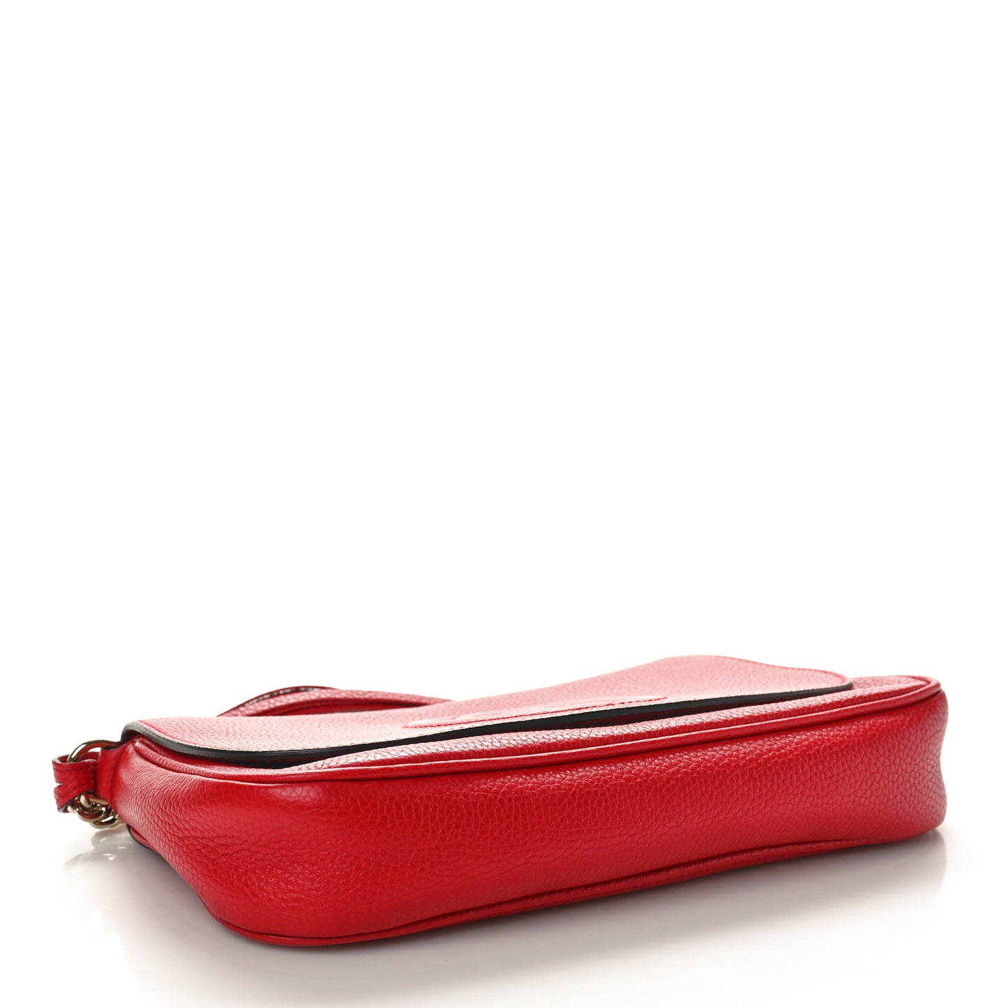 Pebbled Calfskin Medium Soho Flap Crossbody Vibrant Red