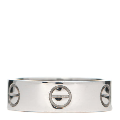 Cartier 18K White Gold 5.5mm LOVE Ring 51 5.75 3 of 4
