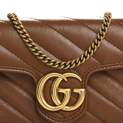 Gucci Azalea Calfskin Matelasse Diagonal Super Mini GG Marmont Shoulder Bag Cuir 8 of 13