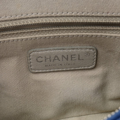 Chanel Caviar Quilted Medium Easy Flap Blue 6 of 12