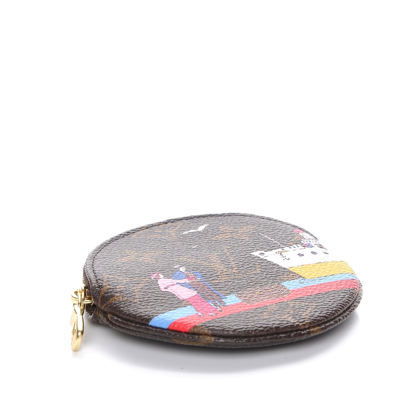 Monogram 2016 Christmas Animation Round Coin Purse Rouge