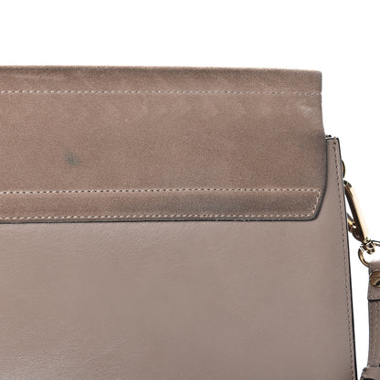 Chloe Calfskin Suede Medium Faye Shoulder Bag Motty Grey 19 of 23