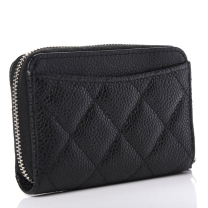 Chanel Caviar Quilted Zip Coin Purse Black 3 of 9