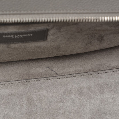 Saint Laurent Grained Calfskin Small Rive Gauche Cabas Fog 8 of 8