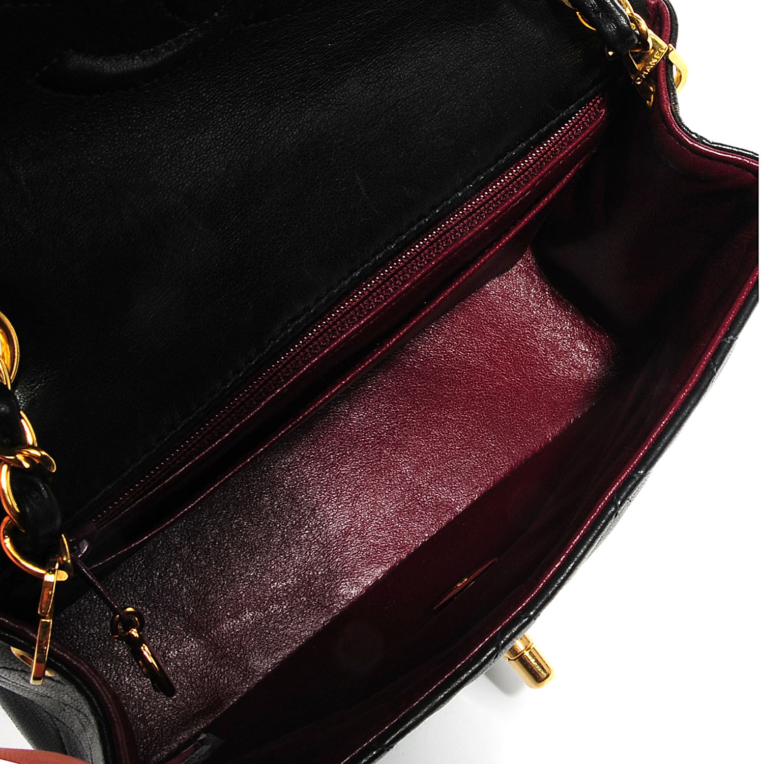 Chanel Lambskin Quilted Mini Square Flap Black 7 of 8