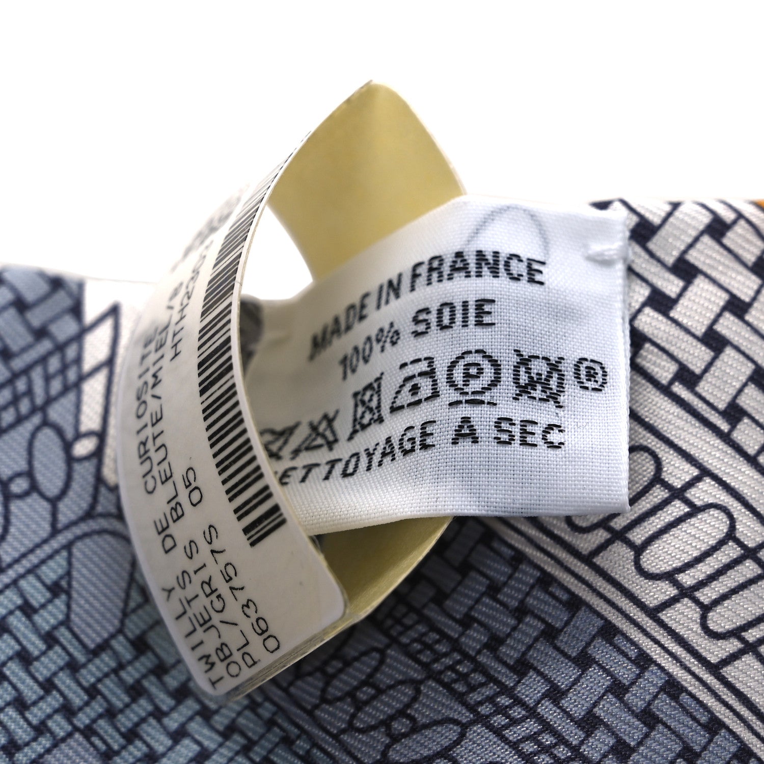 Hermes Silk Objets De Curiosite Twilly Gris Bluete Miel 4 of 4