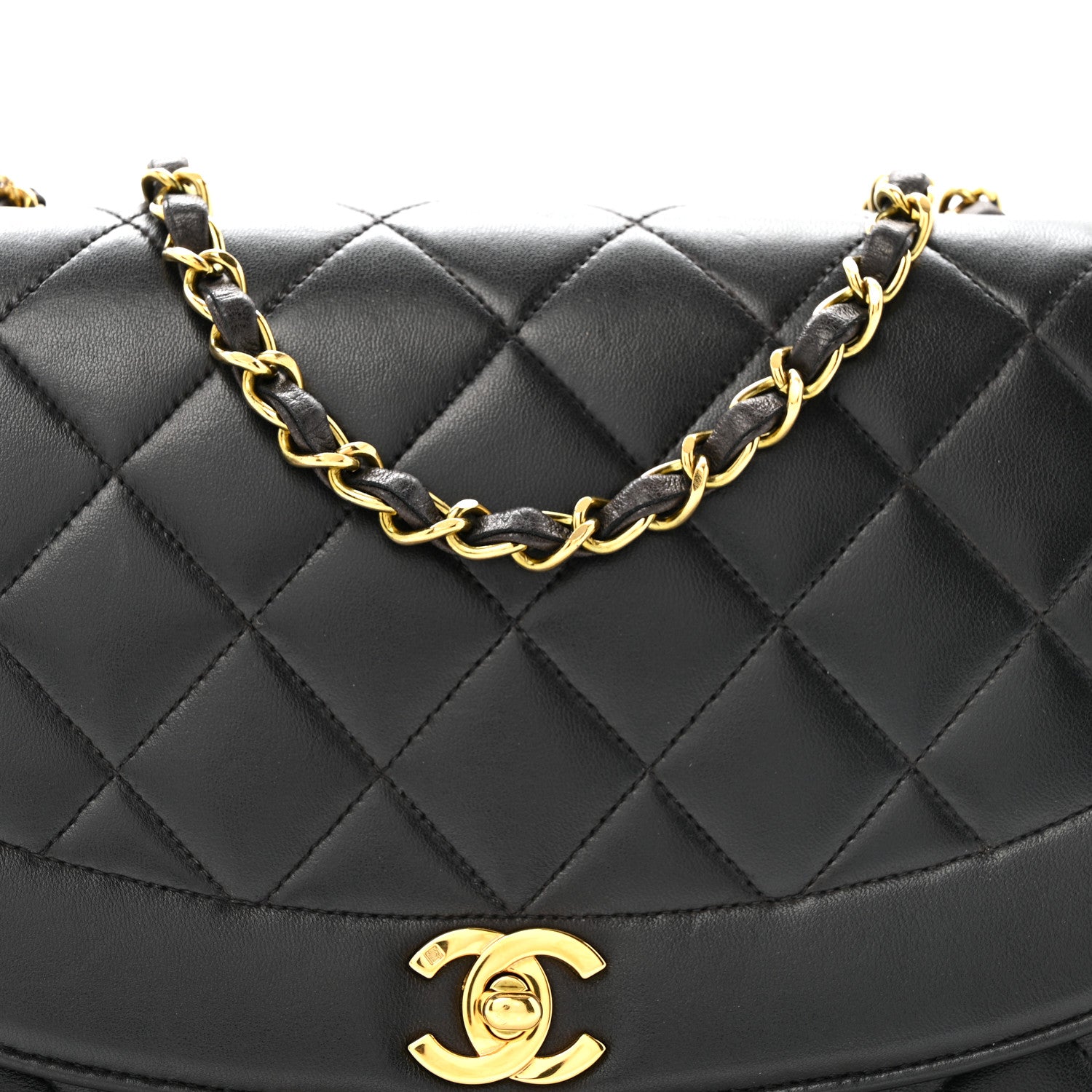 Chanel Lambskin Quilted Medium Single Flap Black 8 of 13