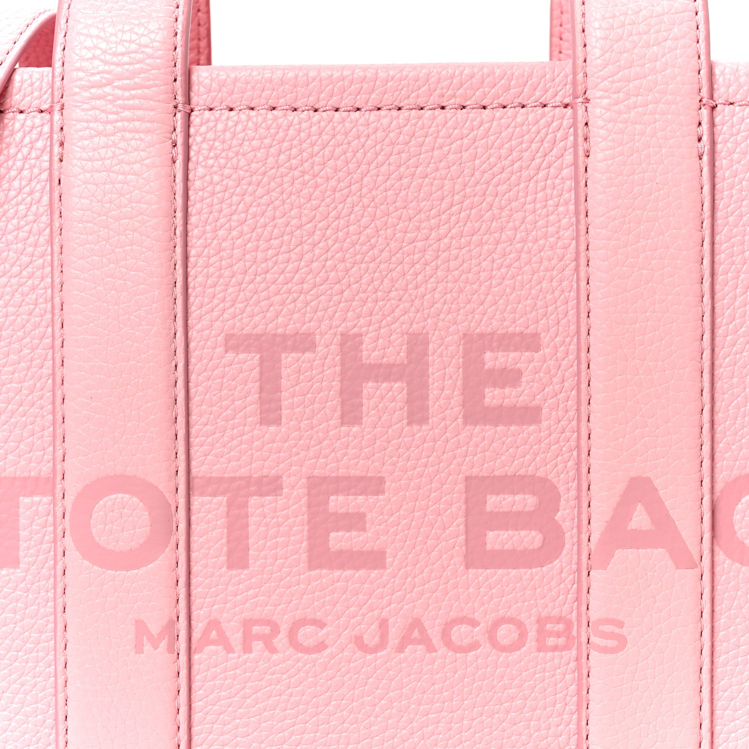 Marc Jacobs Grained Calfskin Small The Tote Bag Ribbon Pink 9 of 11