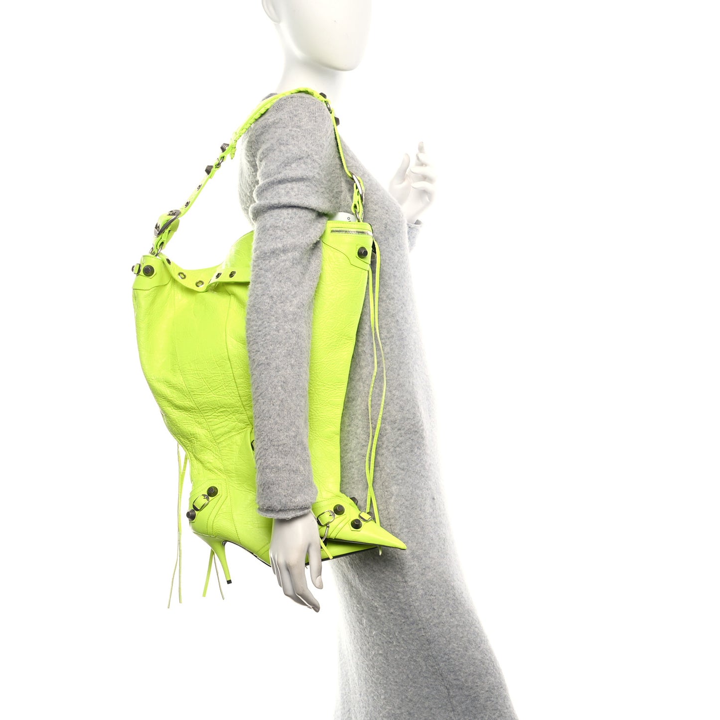 Agneau Arena Le Cagole Boot Bag Fluo Yellow