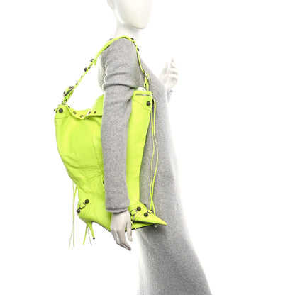 Balenciaga Agneau Arena Le Cagole Boot Bag Fluo Yellow 2 of 11