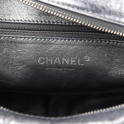 Chanel Metallic Aged Calfskin Quilted Large Reissue Camera Case Silver 6 of 9