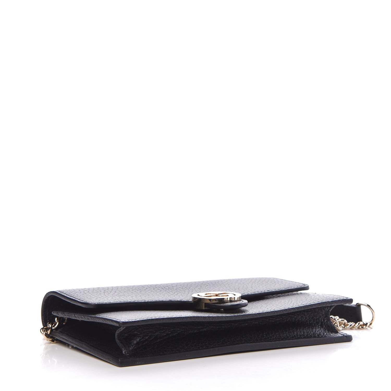 Gucci Dollar Calfskin Interlocking G Chain Wallet Black 4 of 7