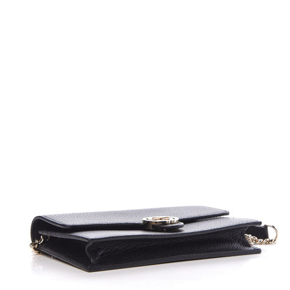 Gucci Dollar Calfskin Interlocking G Chain Wallet Black 4 of 7