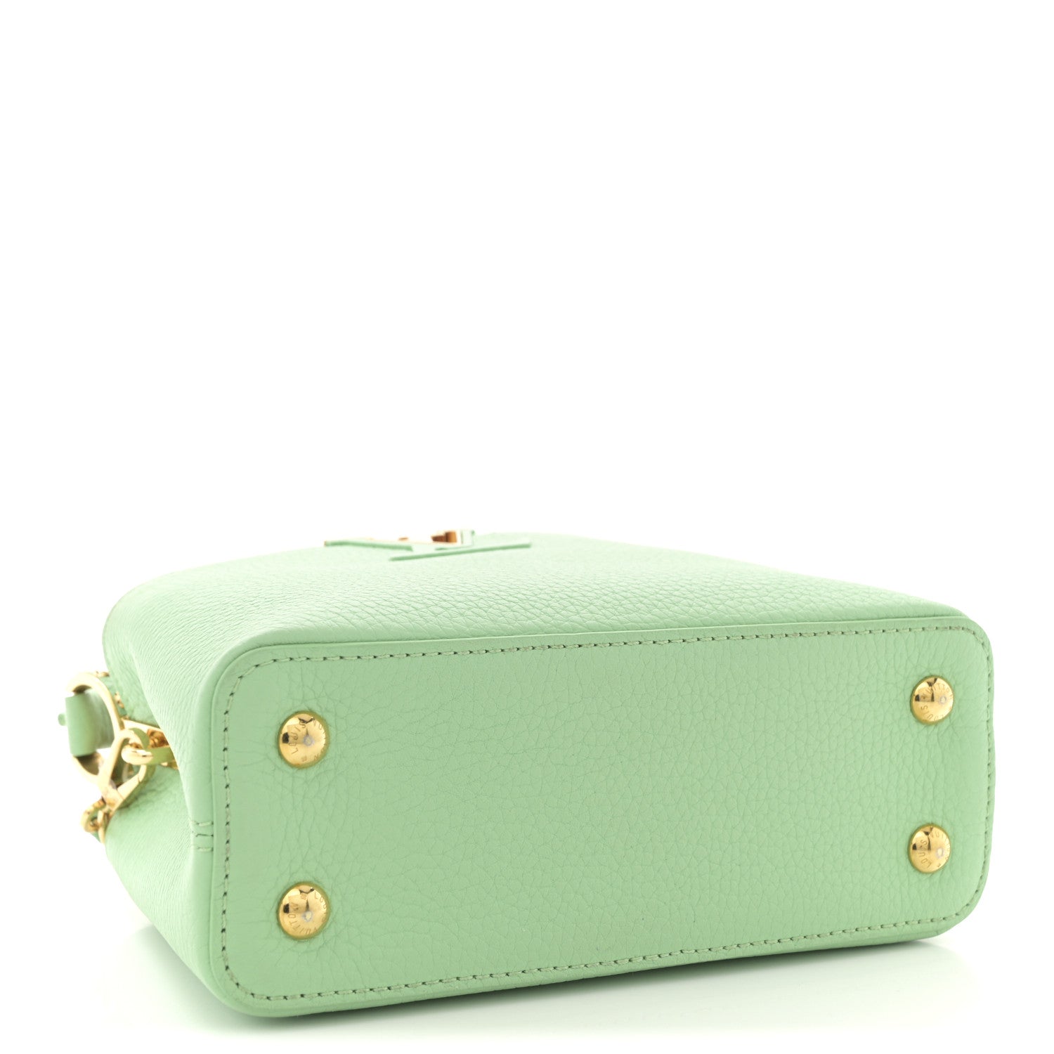 Louis Vuitton Taurillon Mini Capucines Vert Pomme 4 of 9