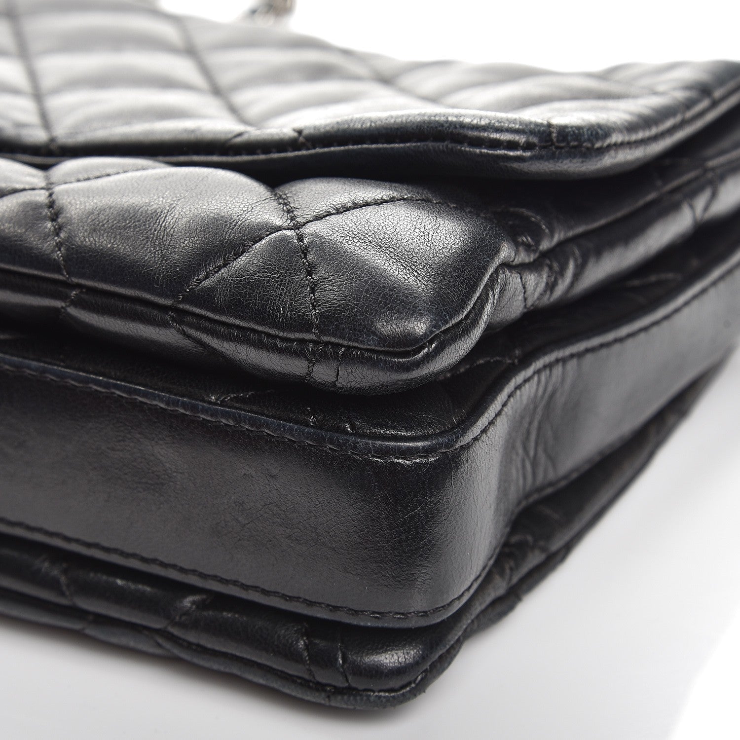 Chanel Lambskin Quilted Maxi 3 Flap Black 12 of 16