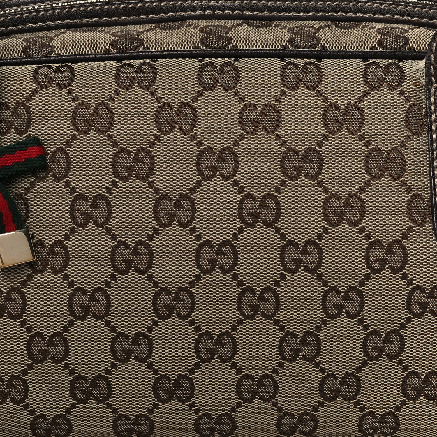 Gucci Monogram Small Princy Satchel Dark Brown 8 of 11