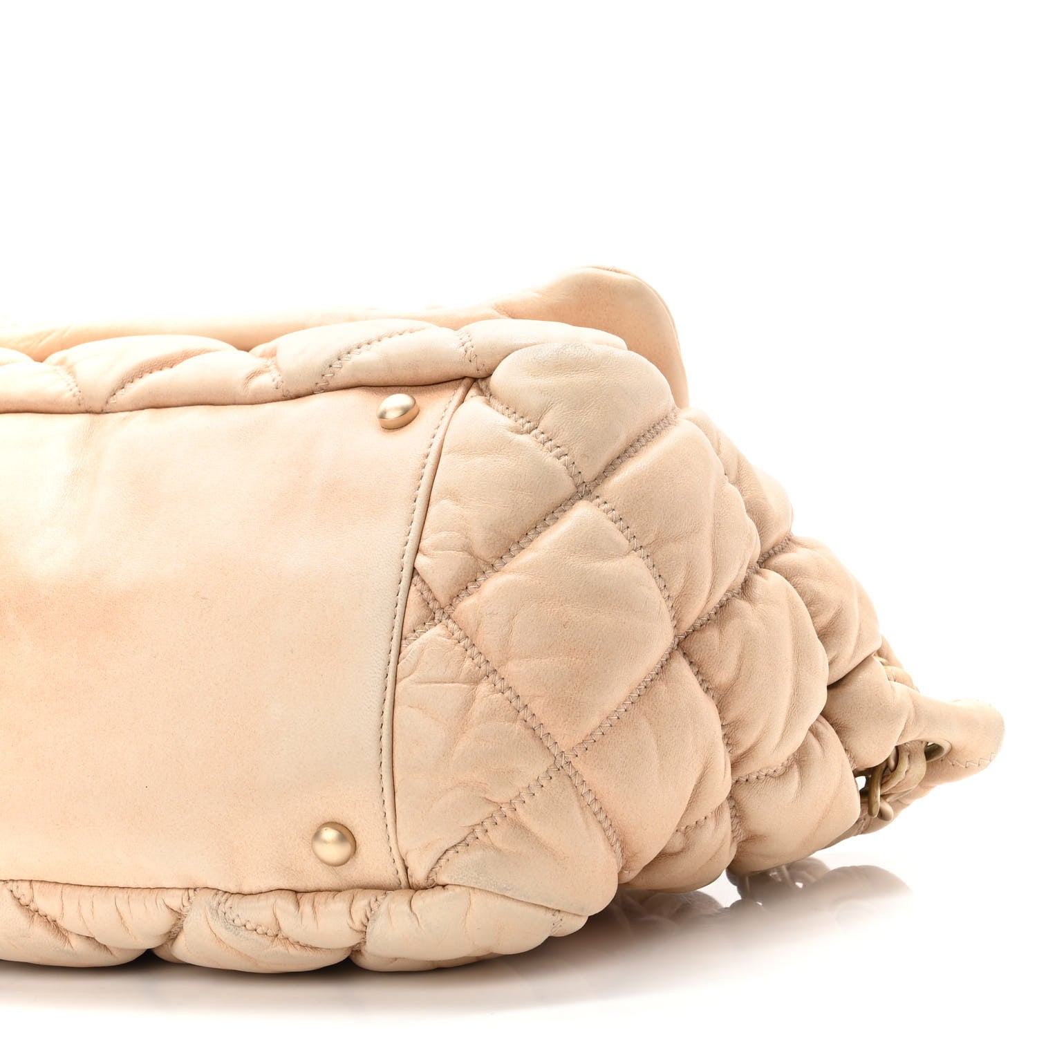 Chanel Lambskin Bubble Quilt Accordion Flap Beige 9 of 11