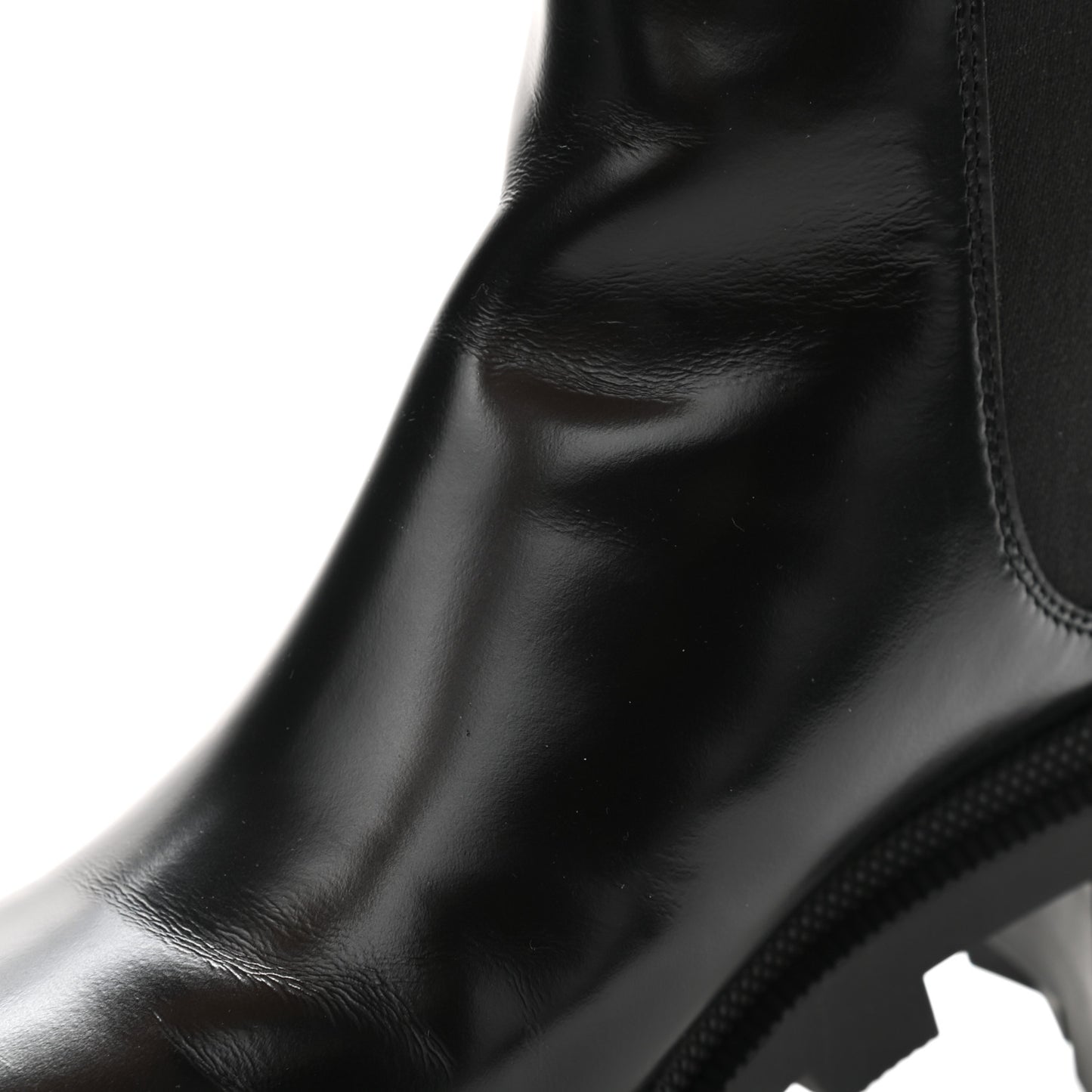 Calfskin Crystal GG Trip Chelsea Ankle Boots 40 Black
