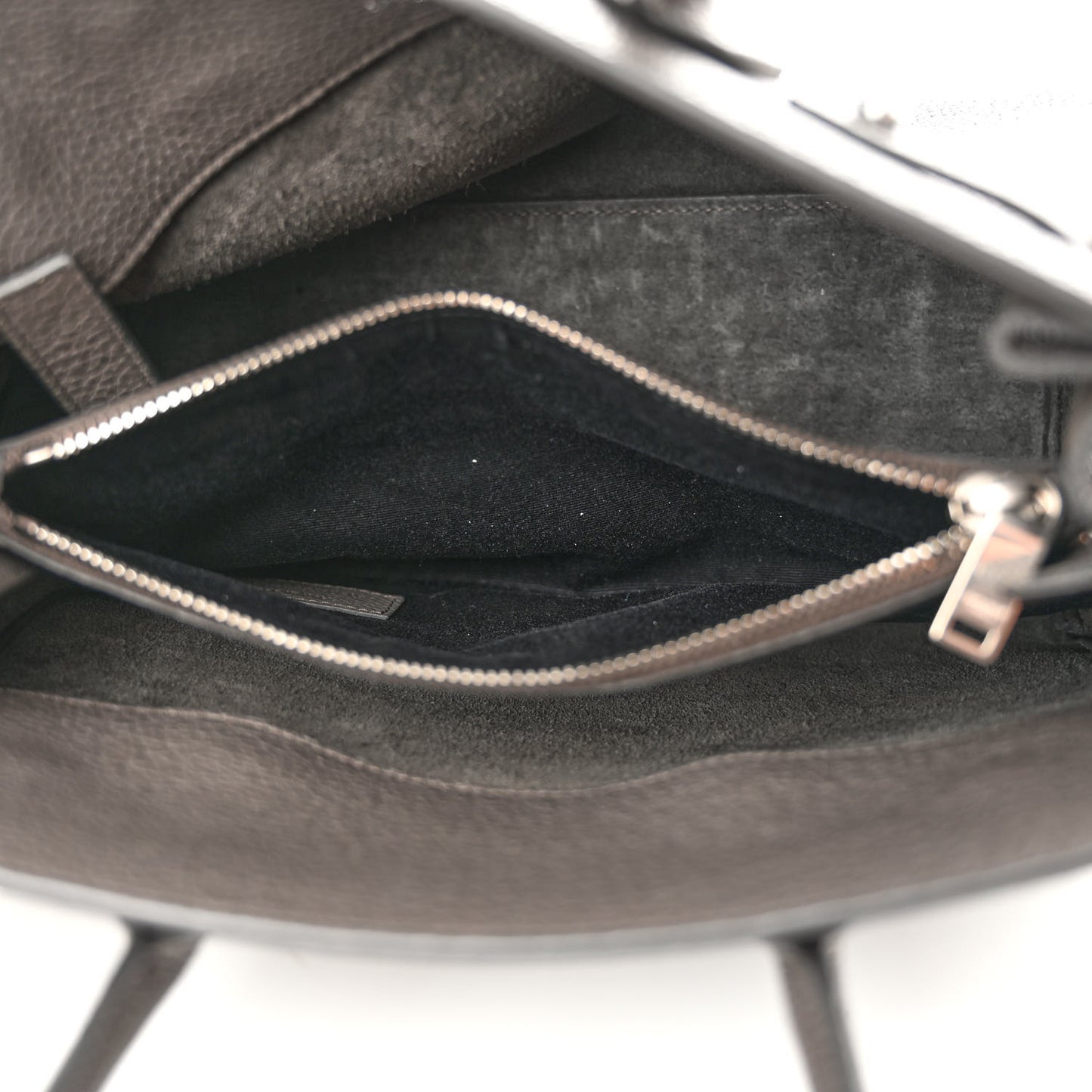 Grained Calfskin Baby Sac De Jour Souple Fog