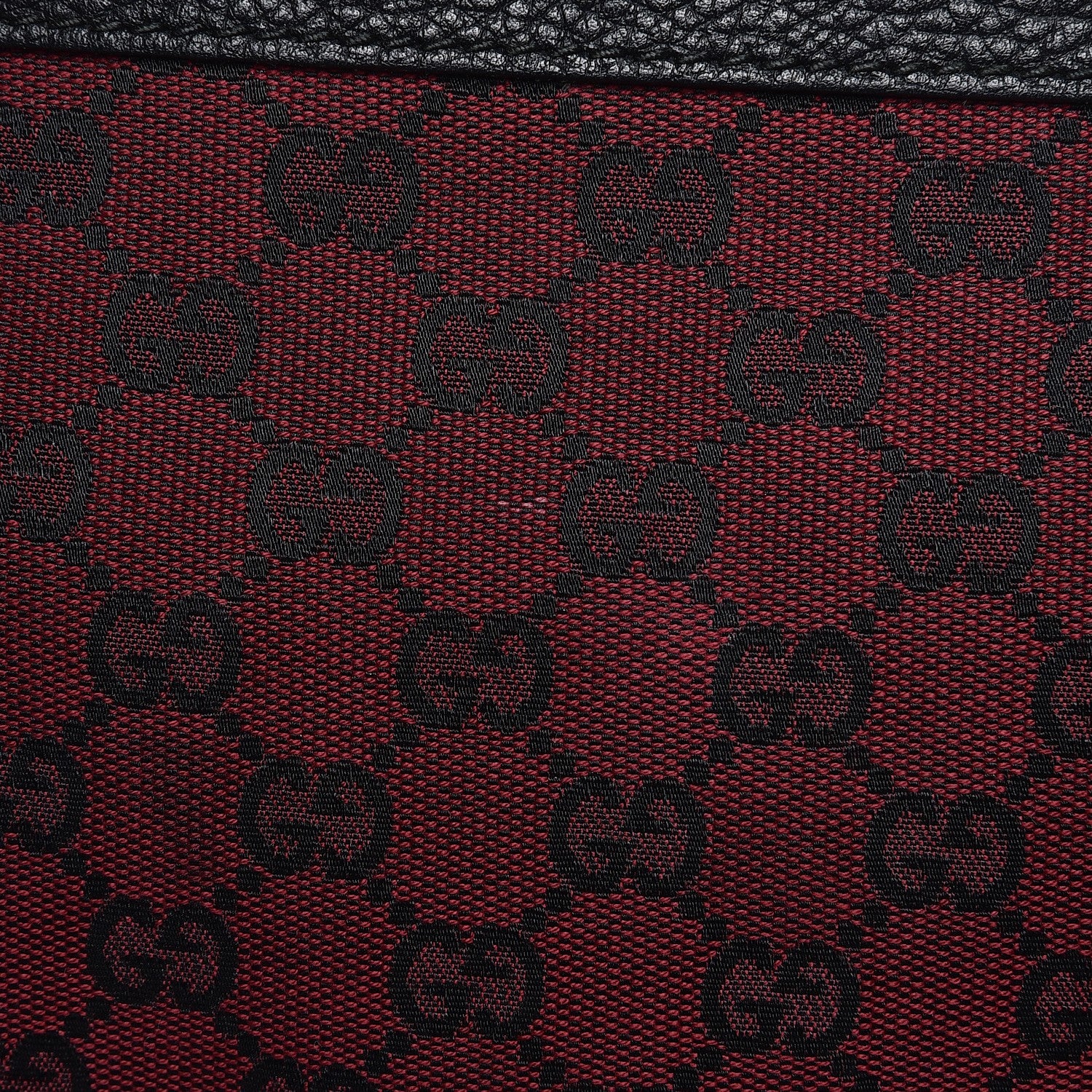 Gucci Denim Monogram Large Half Moon Hobo Red 9 of 10