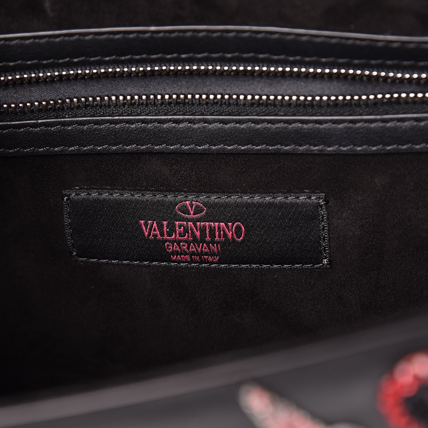 Valentino Garavani Vitello Crystal Loveblade Embellished Medium Glam Lock Rockstud Flap Black 8 of 12