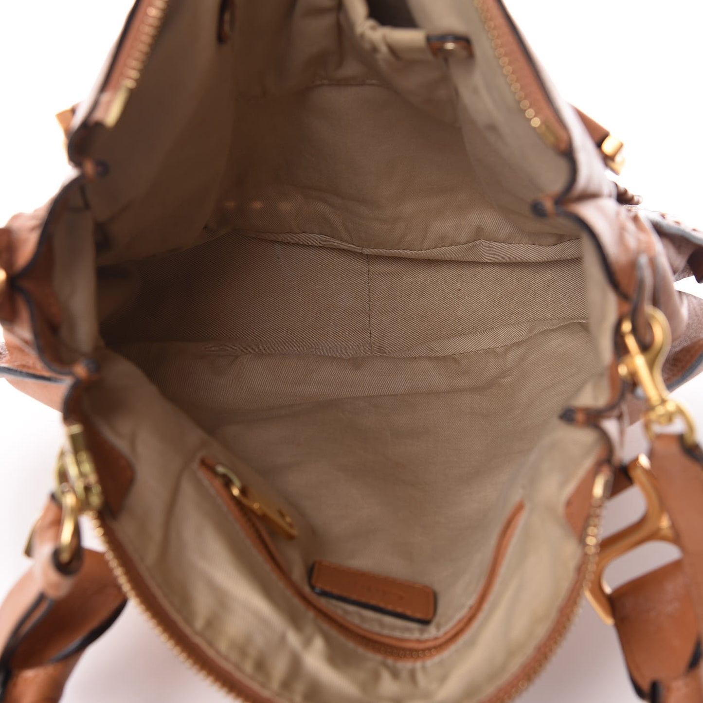 Calfskin Embroidered Medium Marcie Satchel Tan