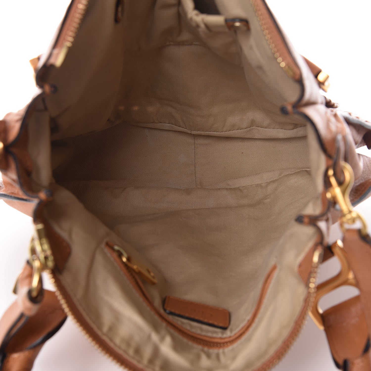 Chloe Calfskin Embroidered Medium Marcie Satchel Tan 5 of 10