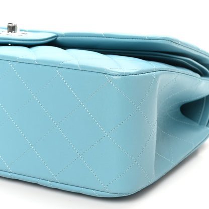 Chanel Lambskin Quilted Jumbo Double Flap Blue 10 of 10