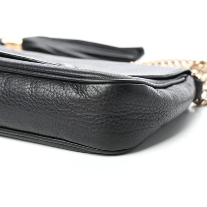 Gucci Pebbled Calfskin Medium Soho Flap Crossbody Black 9 of 9