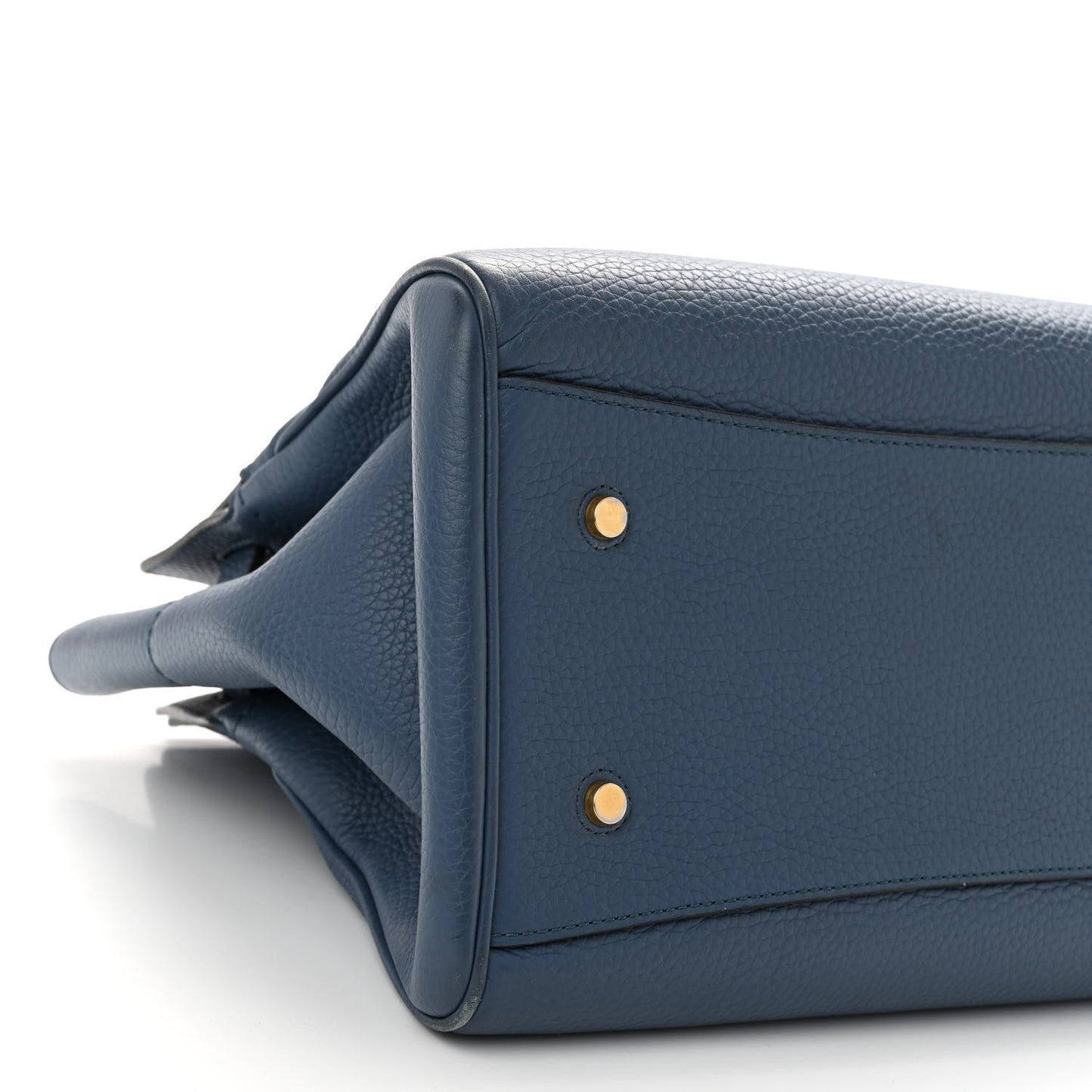 Heavy Grain Small Belted Bayswater Tote Blue