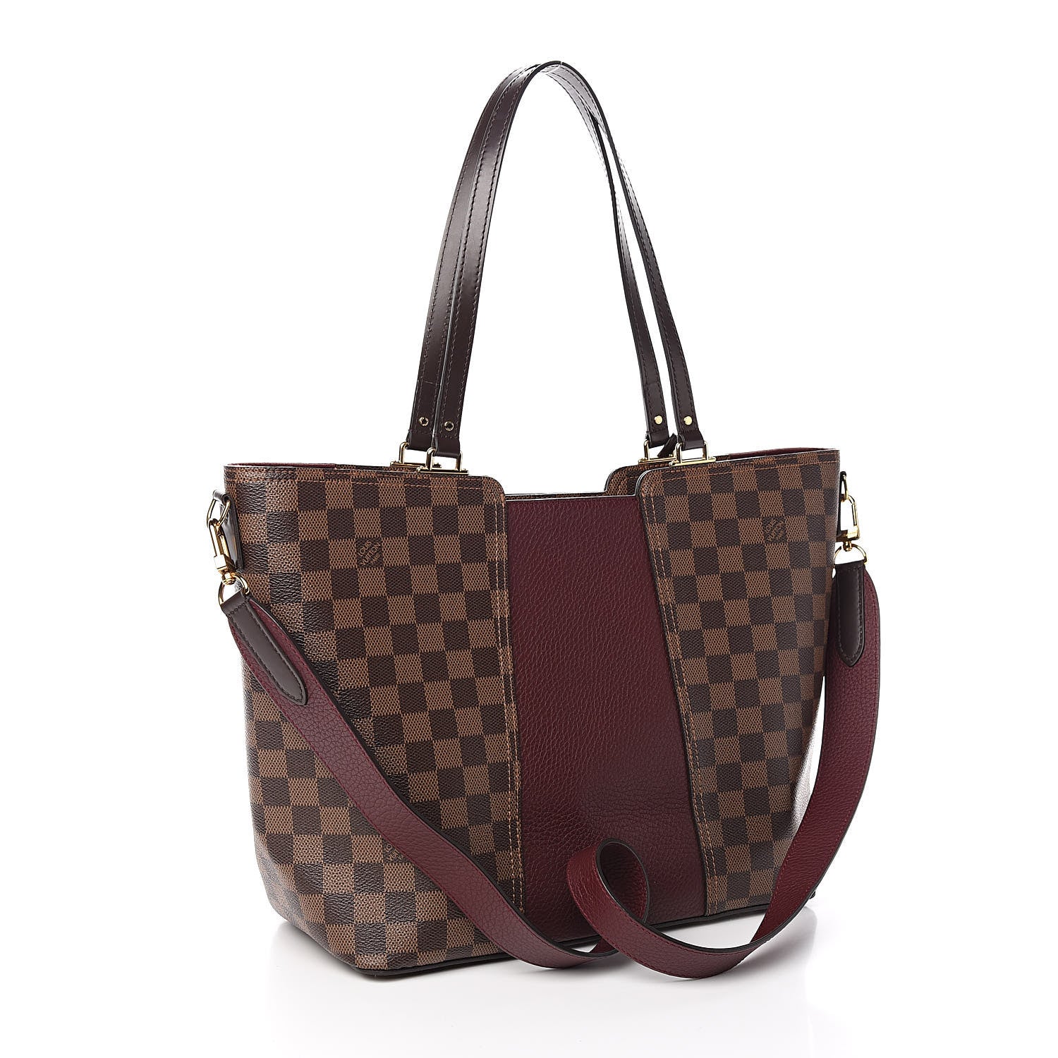 Louis Vuitton Damier Ebene Taurillon Jersey Bordeaux 3 of 10