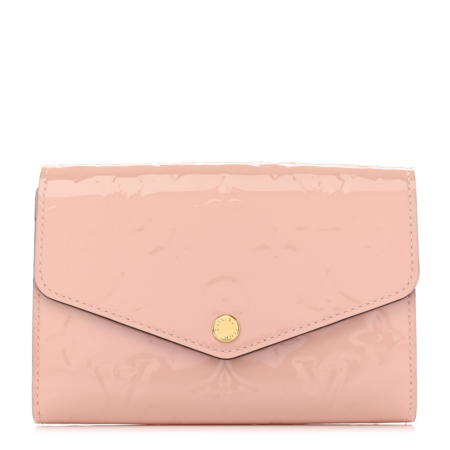Louis Vuitton Vernis Sarah Compact Wallet Rose Ballerine 1 of 7