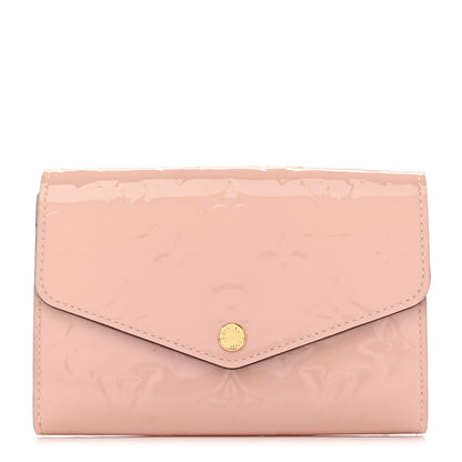 Louis Vuitton Vernis Sarah Compact Wallet Rose Ballerine 1 of 7