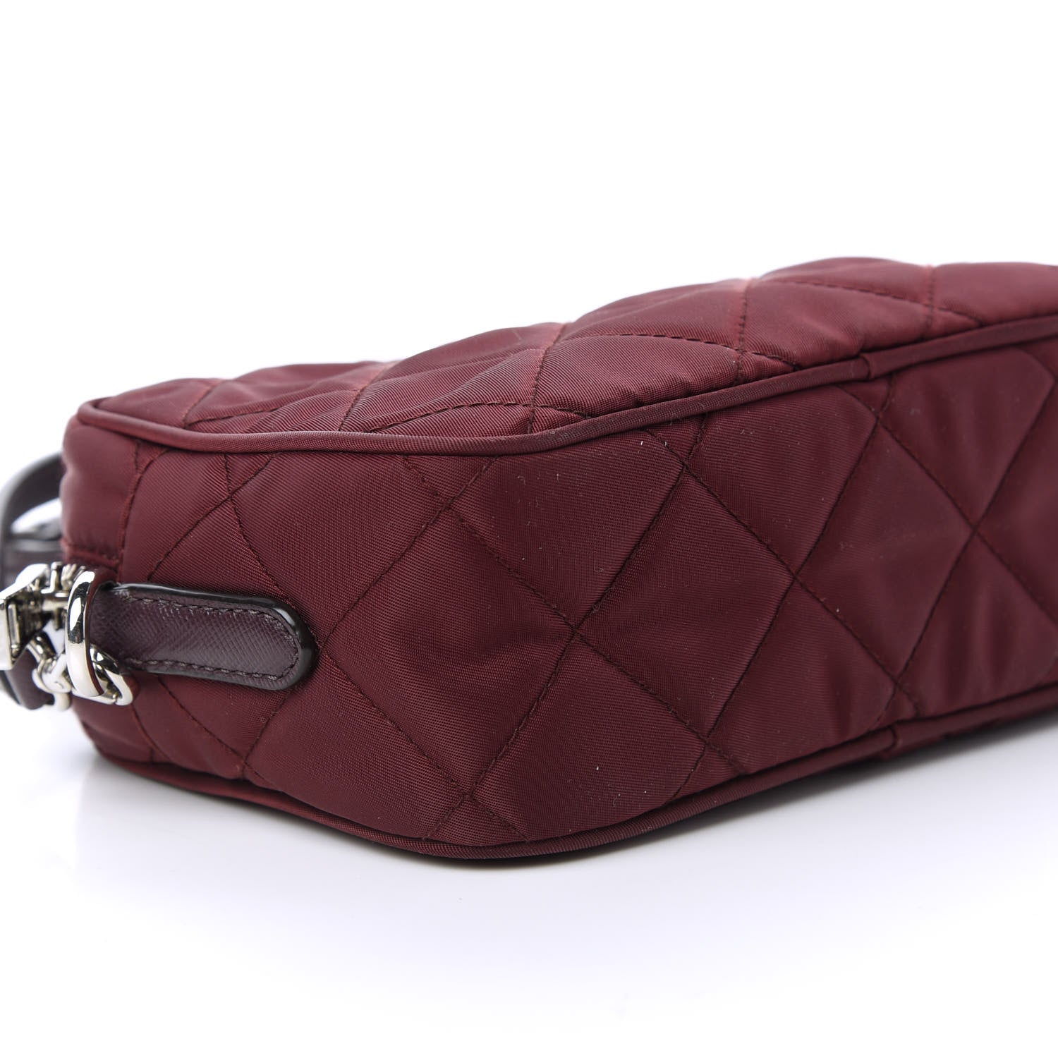 Prada Nylon Tessuto Impuntu Quilted Crossbody Bag Granato 6 of 11
