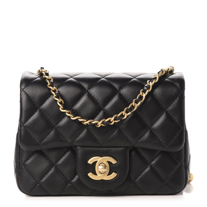 Chanel Lambskin Quilted Mini Pearl Crush Flap Black 1 of 10