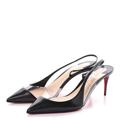 Christian Louboutin Calf Zarli PVC Optisexy 70 Pumps 39.5 Black 3 of 8